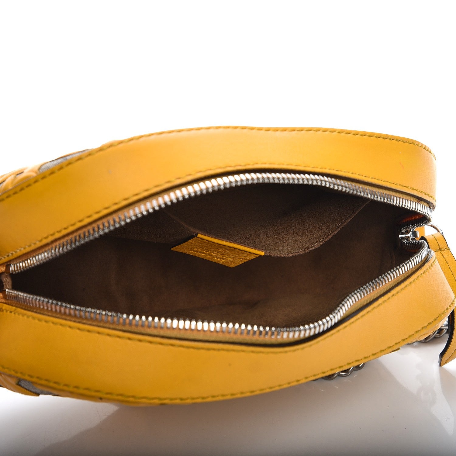 Gucci GG Supreme Monogram Arabesque Mini Chain Shoulder Bag Beige Yellow 5 of 8