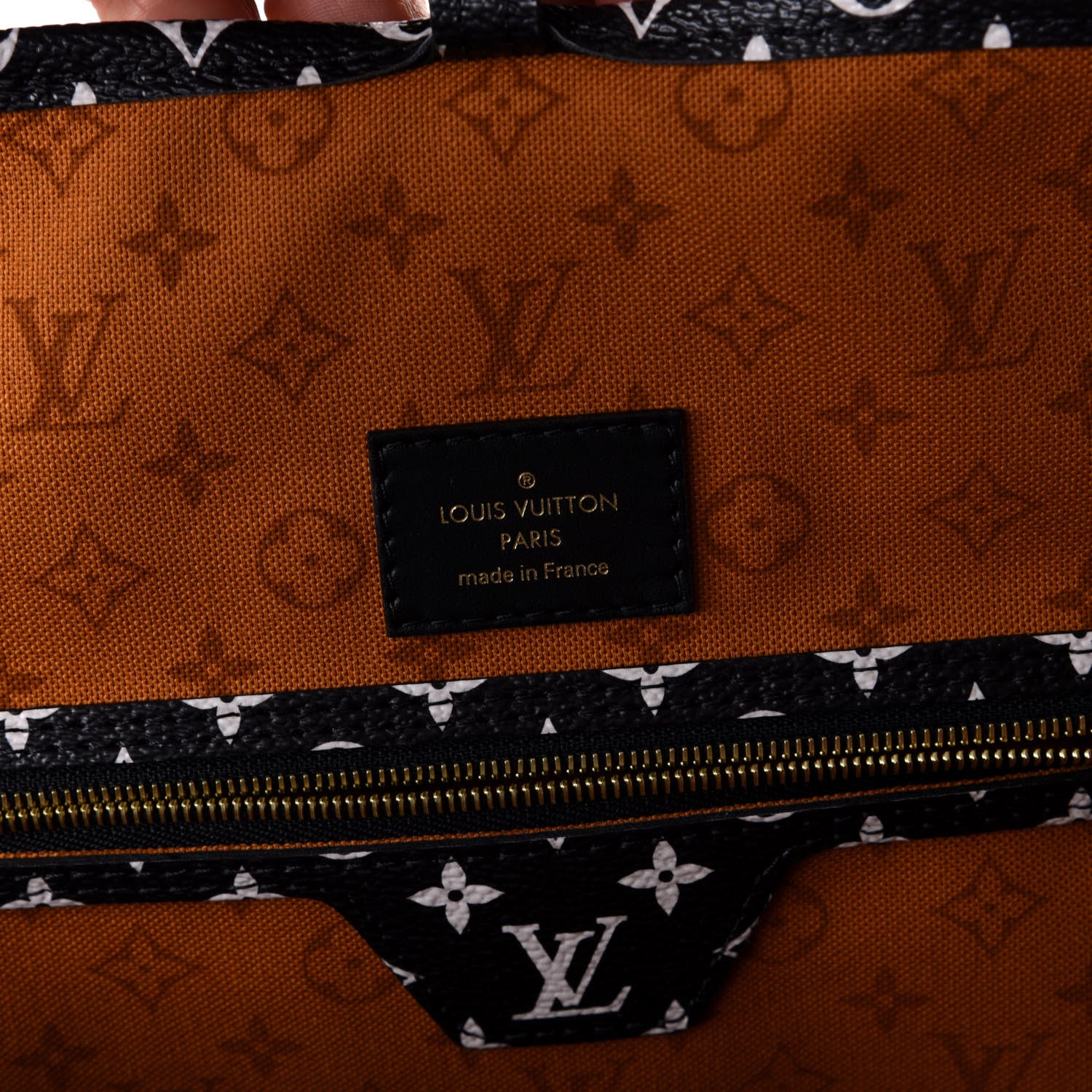 Louis Vuitton Monogram Giant Crafty Neverfull MM Creme Caramel 7 of 9