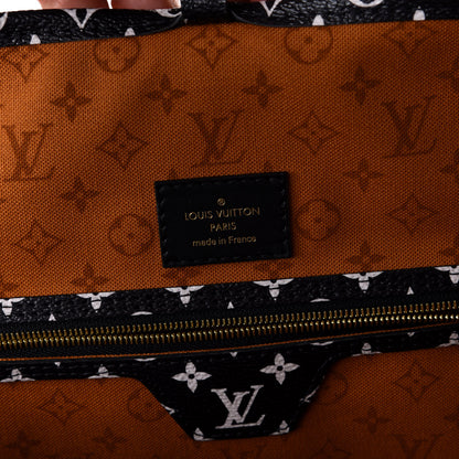 Louis Vuitton Monogram Giant Crafty Neverfull MM Creme Caramel 7 of 9