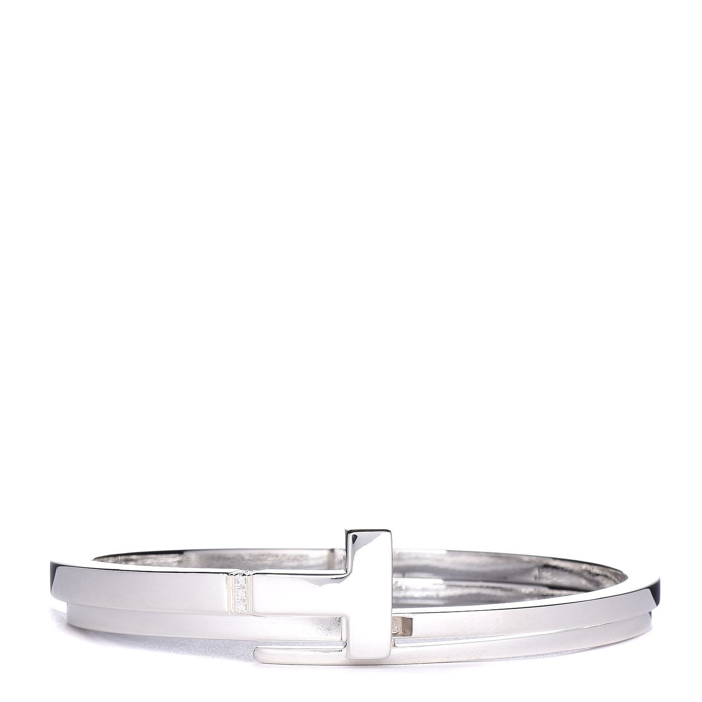 Sterling Silver Diamond T Square Wrap Bracelet