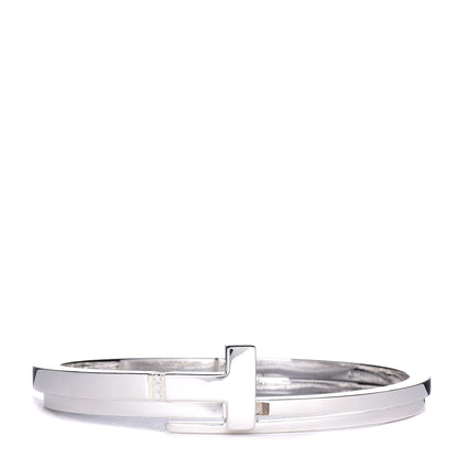 Tiffany Sterling Silver Diamond T Square Wrap Bracelet 1 of 6