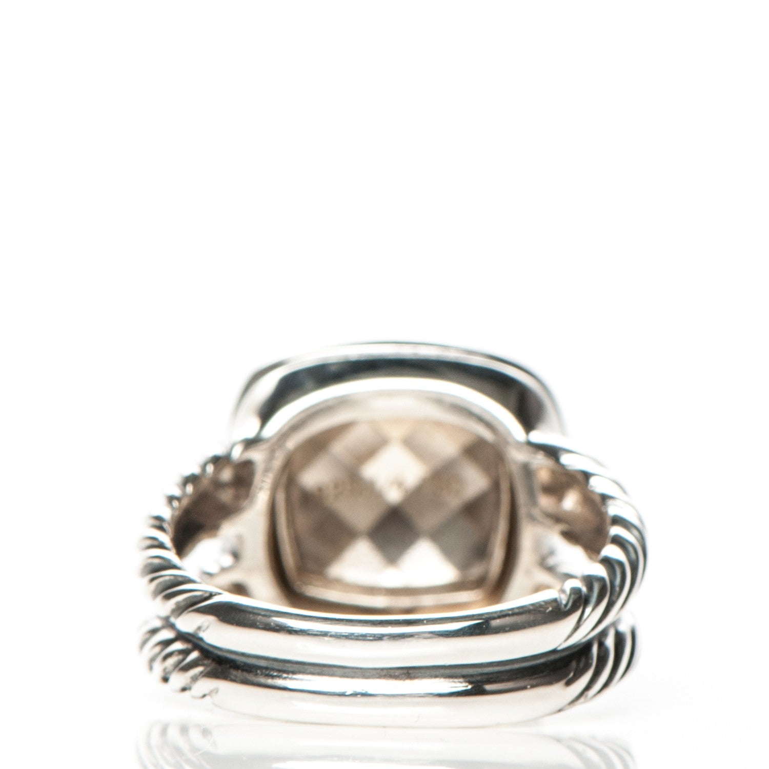 David Yurman Sterling Silver 18K Yellow Gold 11mm Albion Dome Ring 58 8.5 3 of 5
