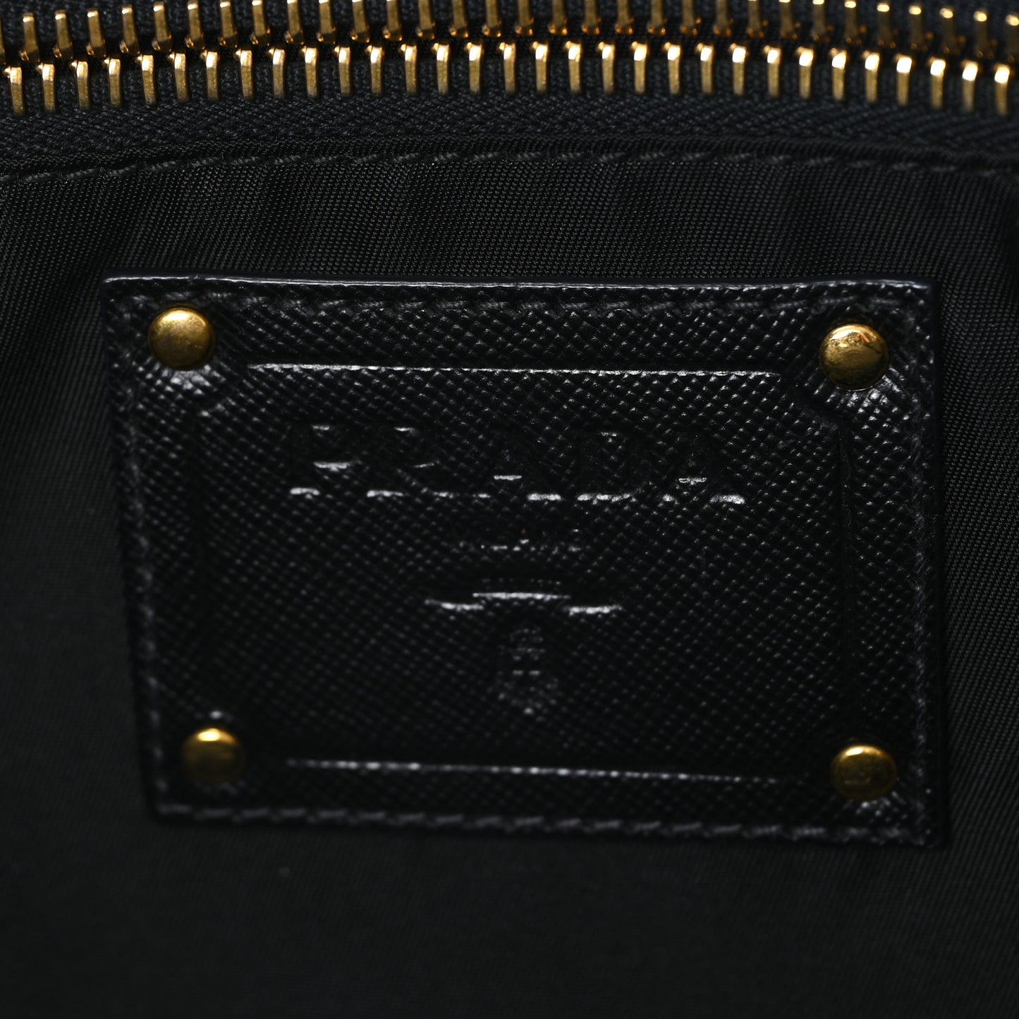 Tessuto Nylon Saffiano Shopping Tote Black