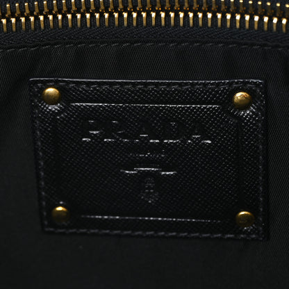 Prada Tessuto Nylon Saffiano Shopping Tote Black 6 of 11