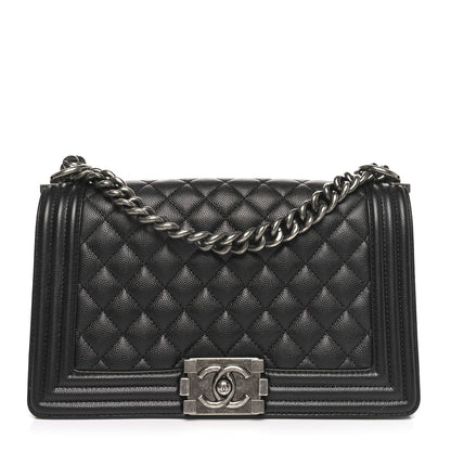Chanel Caviar Quilted Medium Boy Flap Black 1 of 11