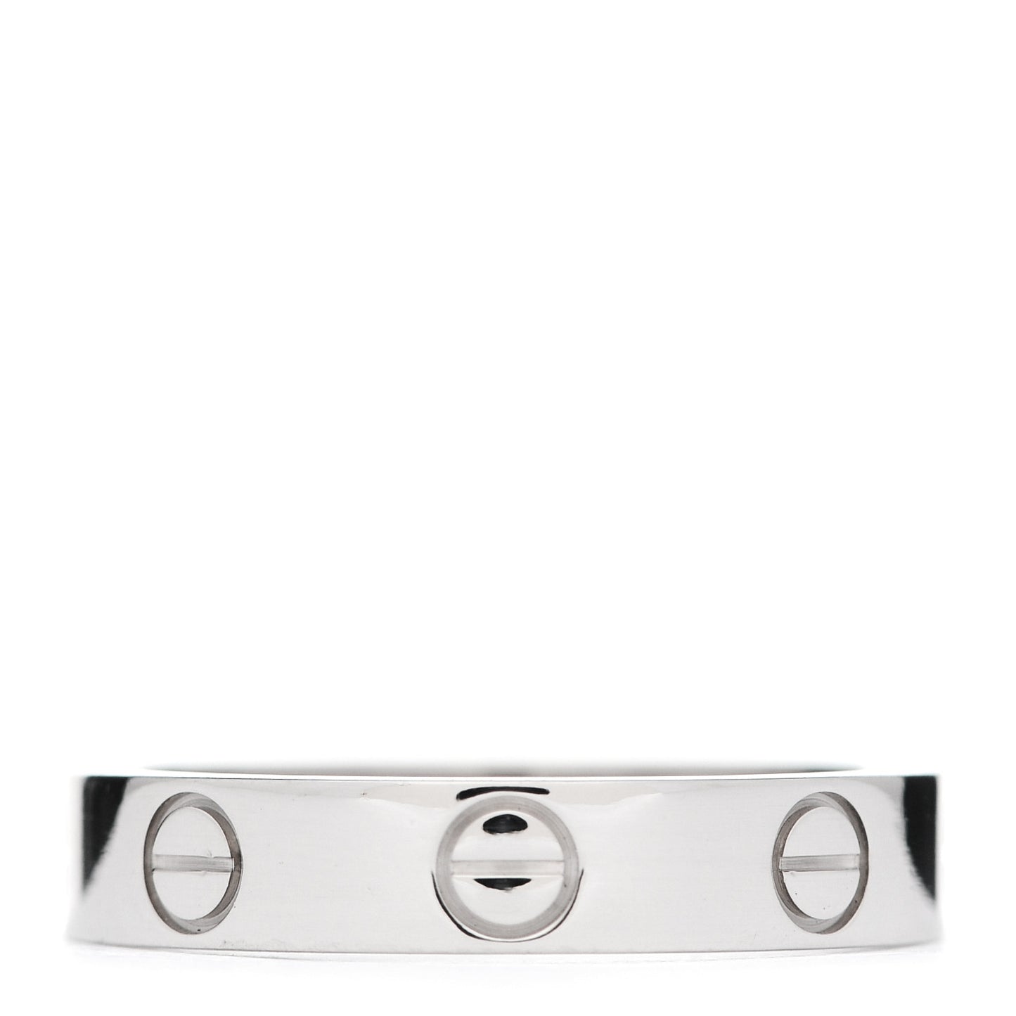18K White Gold 3.5mm LOVE Wedding Band Ring 49 4.75
