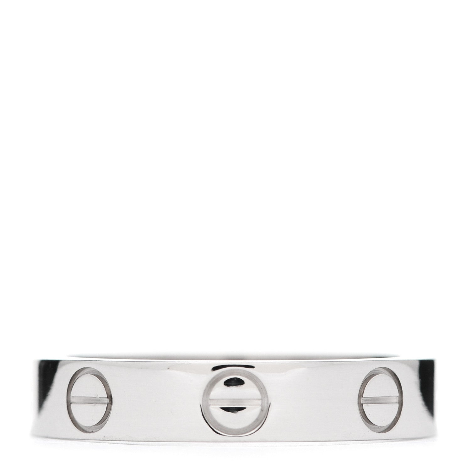 Cartier 18K White Gold 3.5mm LOVE Wedding Band Ring 49 4.75 3 of 5