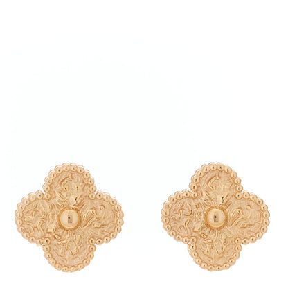 Van Cleef & Arpels 18K Yellow Gold Vintage Alhambra Earrings 1 of 5