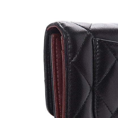 Chanel Lambskin Quilted Large Flap Wallet Black 8 of 15