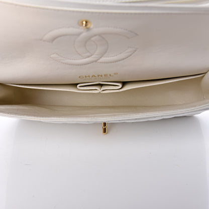 Chanel Caviar Quilted Medium Double Flap White 5 of 12