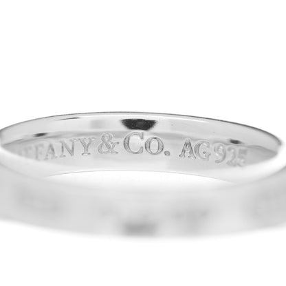 Tiffany Sterling Silver Narrow 1837 Band Ring 54 7 4 of 5