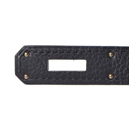 Hermes Togo Kelly Horseshoe Sellier 32 Black Vert Fonce 28 of 41