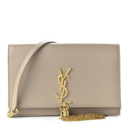 Saint Laurent Smooth Calfskin Classic Monogram Kate Tassel Chain Wallet Nude Powder 1 of 9