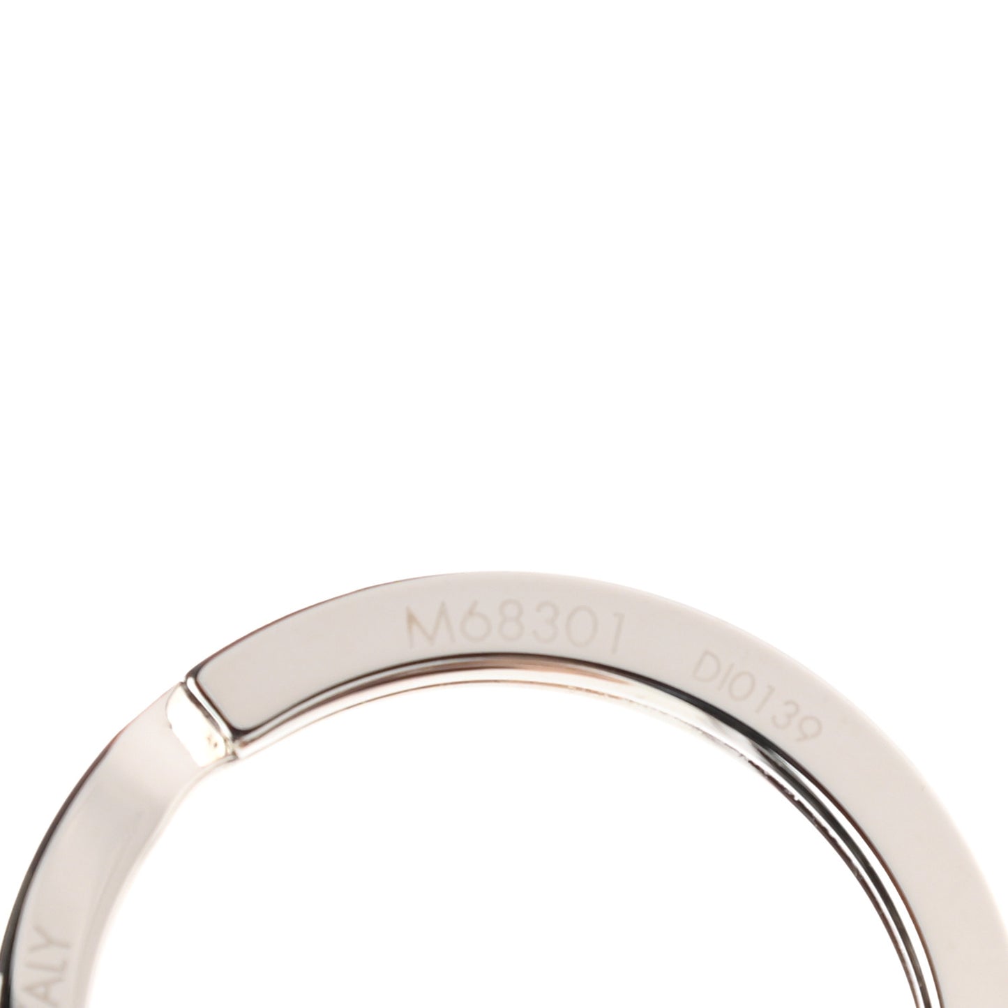 Monogram Porte Cle Logo Bag Charm Key Ring White