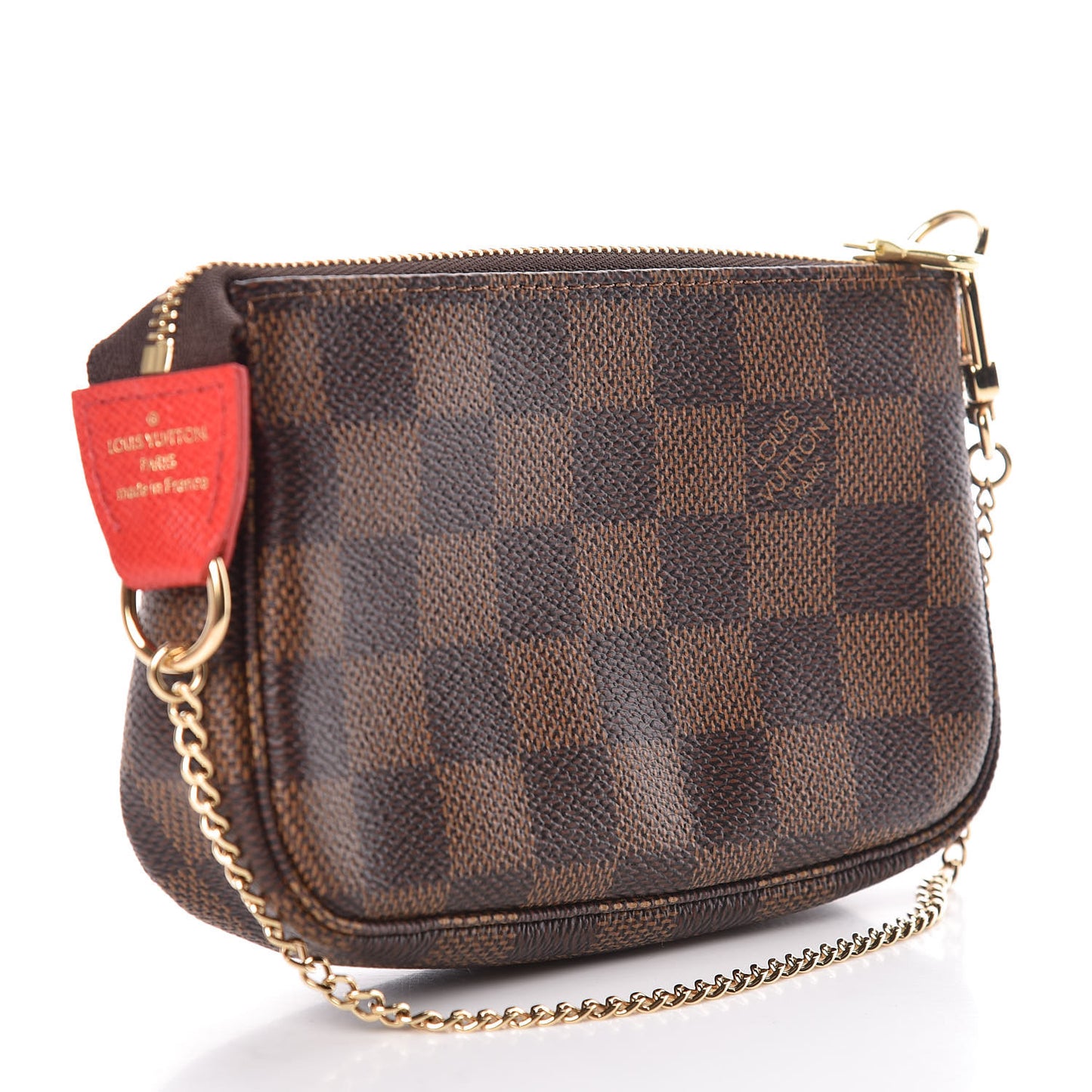 Damier Ebene 2019 Christmas Animation Mini Pochette Accessories Red