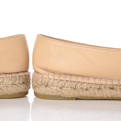 Chanel Lambskin CC Espadrilles 38 Beige Black 7 of 14