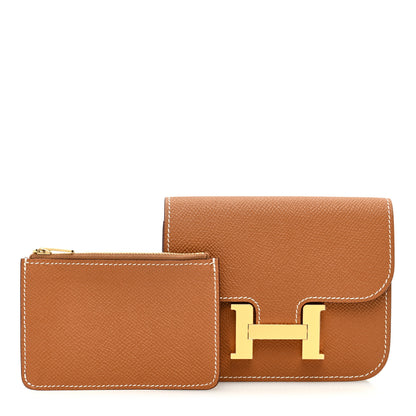 Hermes Epsom Constance Slim Wallet Gold 3 of 8