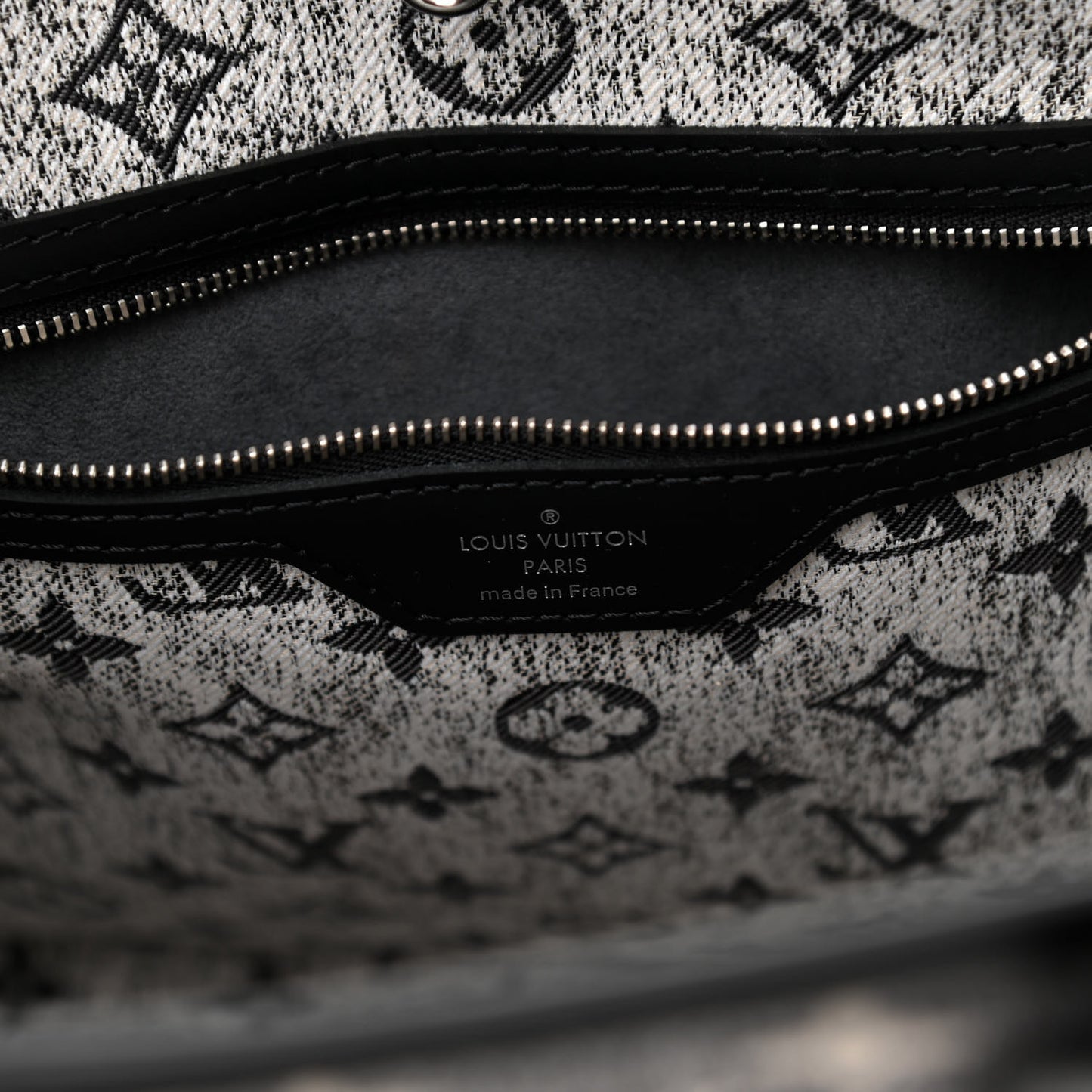 Denim Monogram Jacquard Neverfull MM Grey