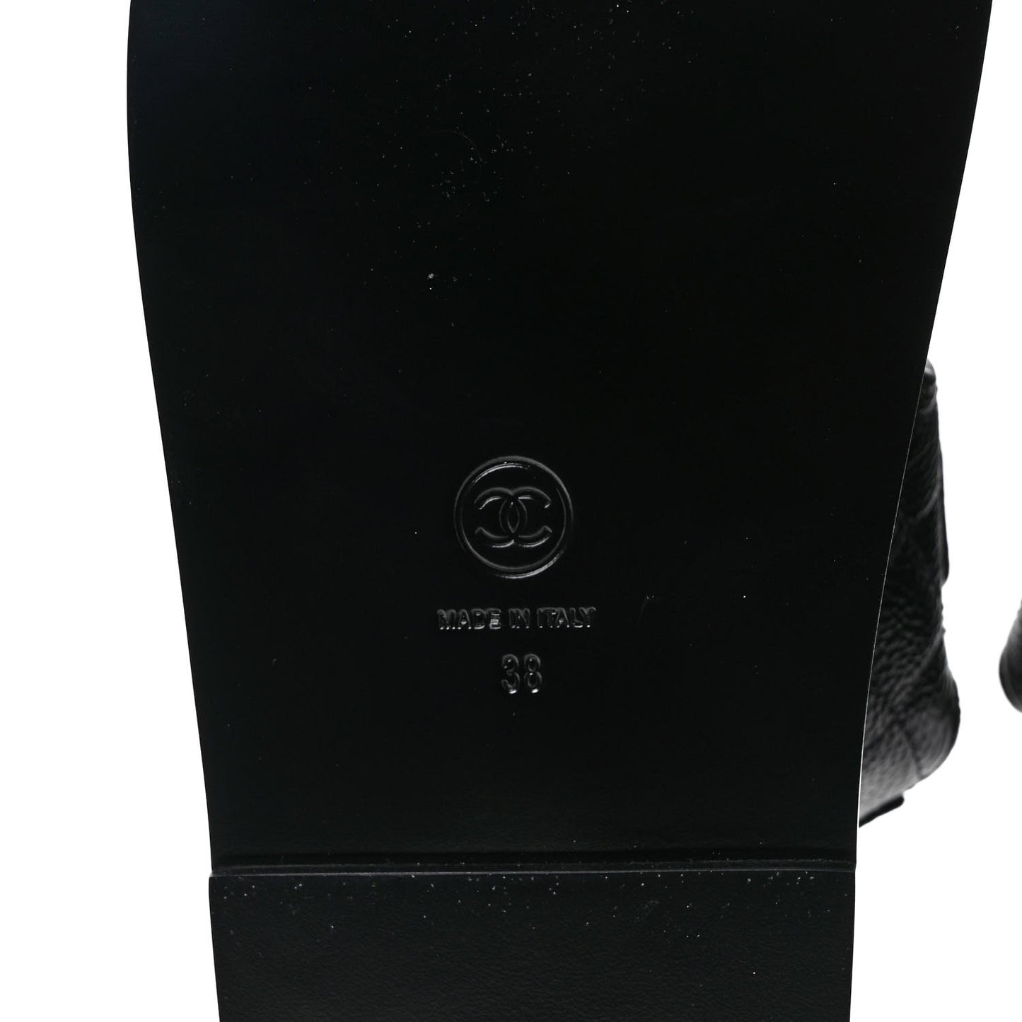 Grained Calfskin Velcro Dad Sandals 38 Black