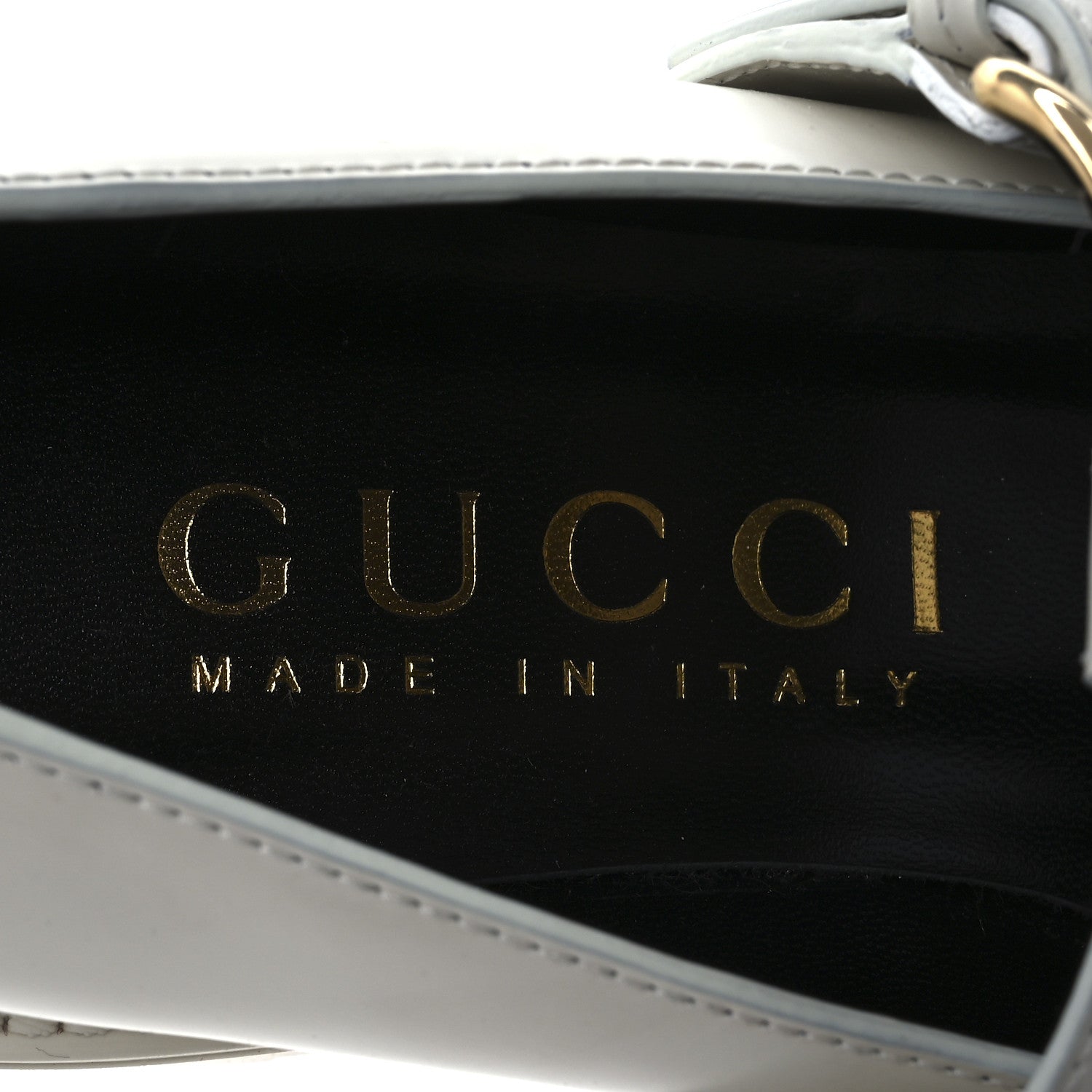 Gucci Cordovan Lux Womens Horsebit Platform Mary Jane Loafers 38.5 Off White 9 of 12