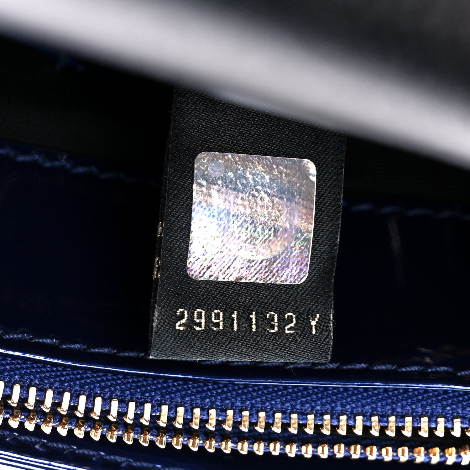 Bulgari Metallic Calfskin Serpenti Forever Shoulder Bag Blue 9 of 13