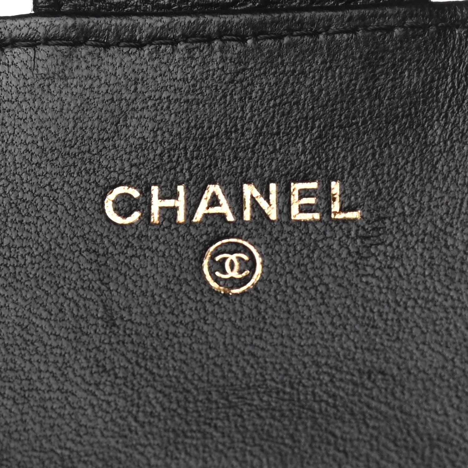 Chanel Lambskin Quilted Large Gusset Flap Wallet Black 6 of 10