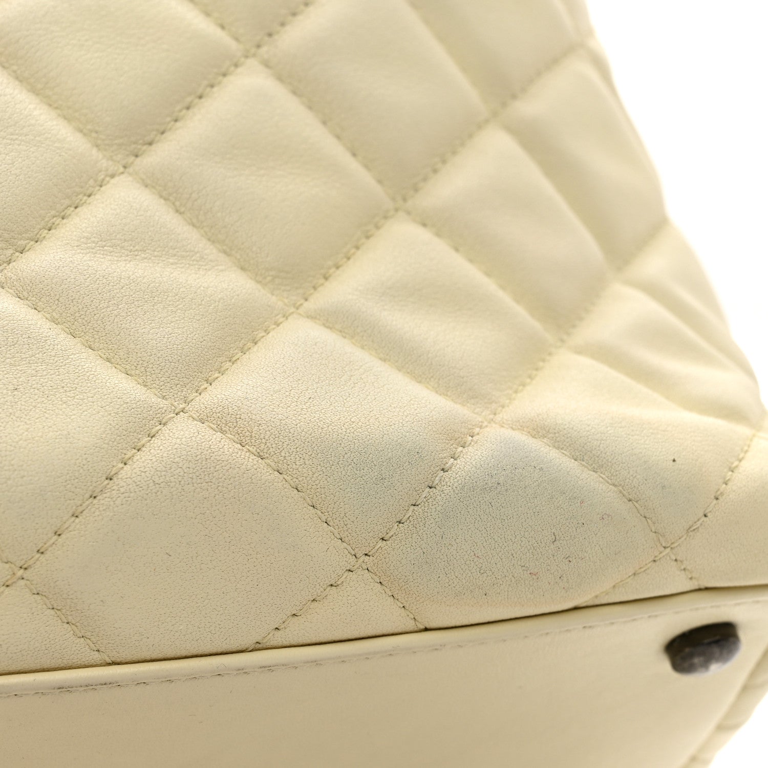 Chanel Calfskin Tweed Quilted Small Tote White Multicolor 12 of 14