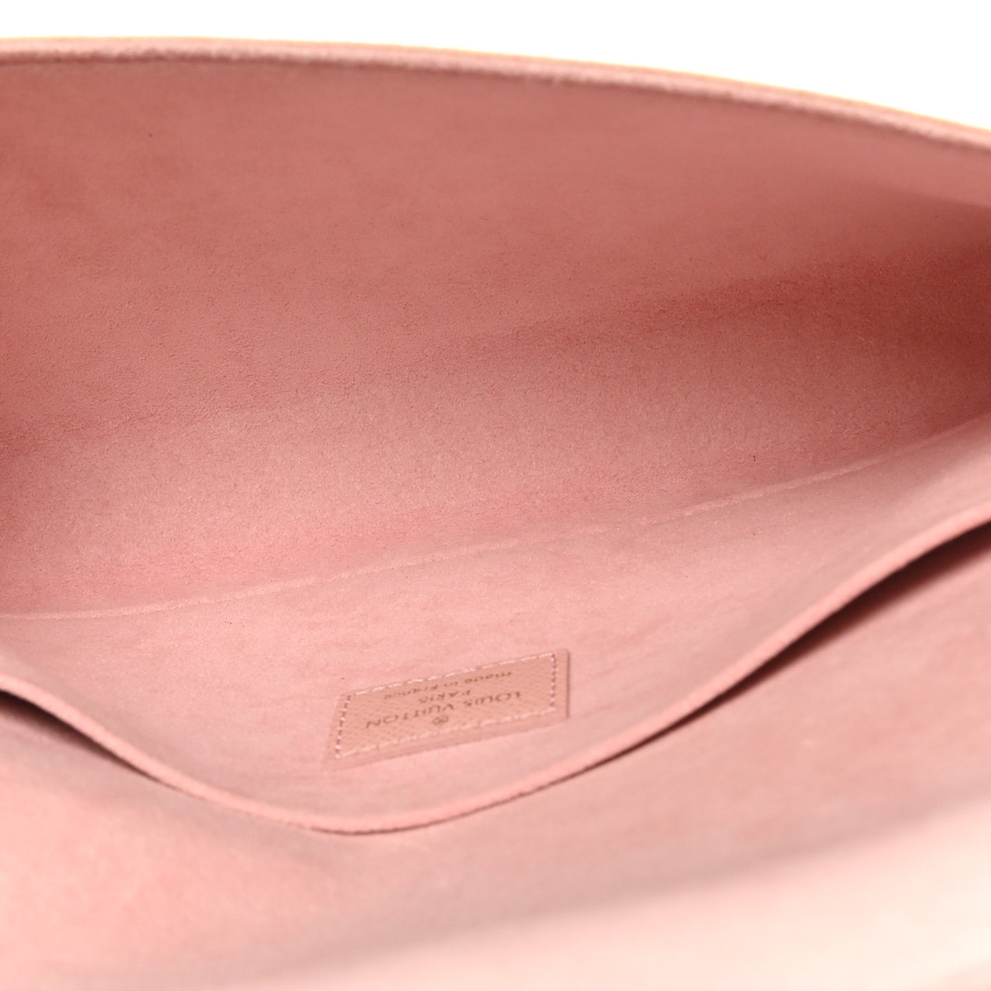 Damier Azur Pochette Felicie Chain Wallet Rose Ballerine