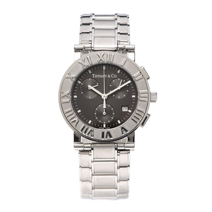 Tiffany Stainless Steel 35mm Atlas Chronograph Quartz Watch Black 1 of 6