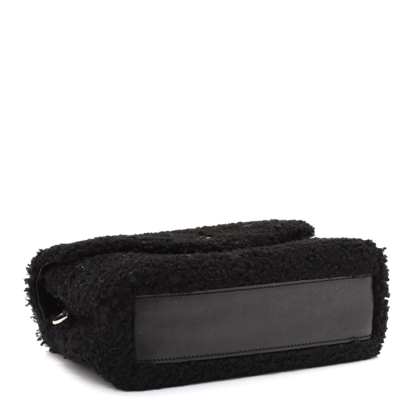 Shearling Toy Loulou Shoulder Bag Black