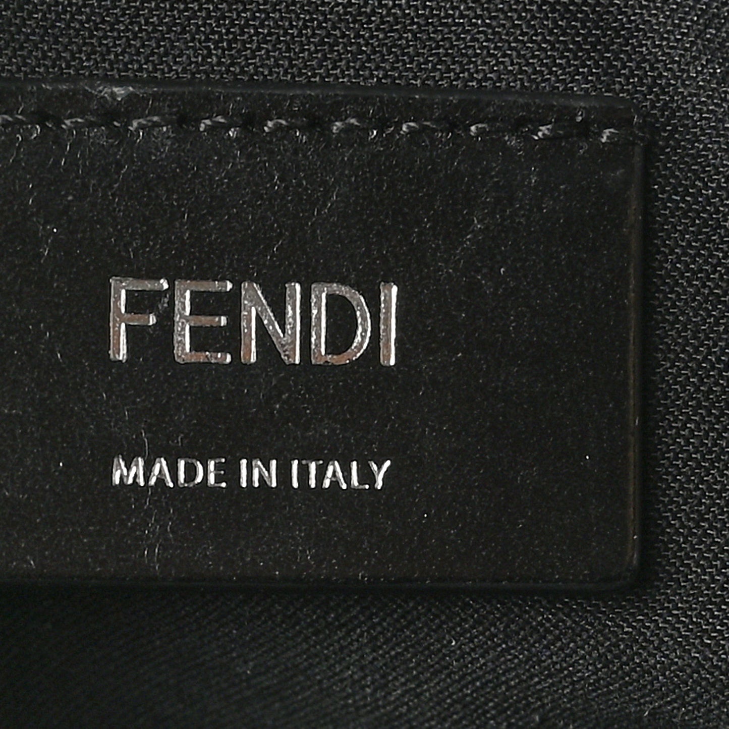 Glazed Fabric Vitello Liberty FF 1974 Diagonal Sling Bag Tobacco Moresco Black