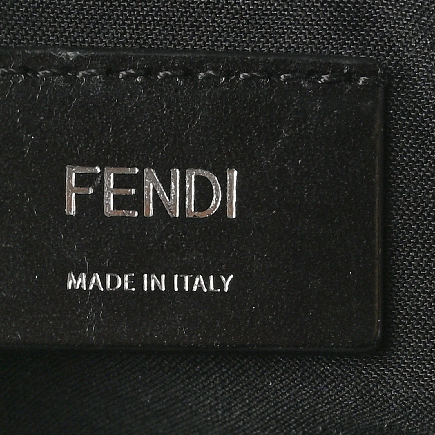 Fendi Glazed Fabric Vitello Liberty FF 1974 Diagonal Sling Bag Tobacco Moresco Black 6 of 12