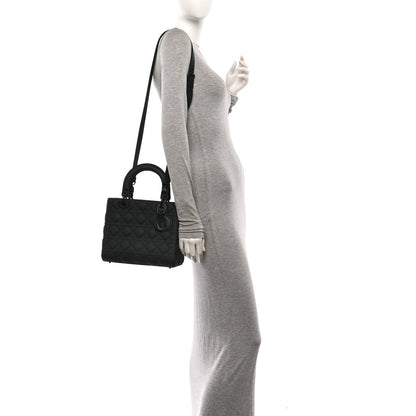 Christian Dior Ultra Matte Calfskin Cannage Medium Lady Dior Black 2 of 10