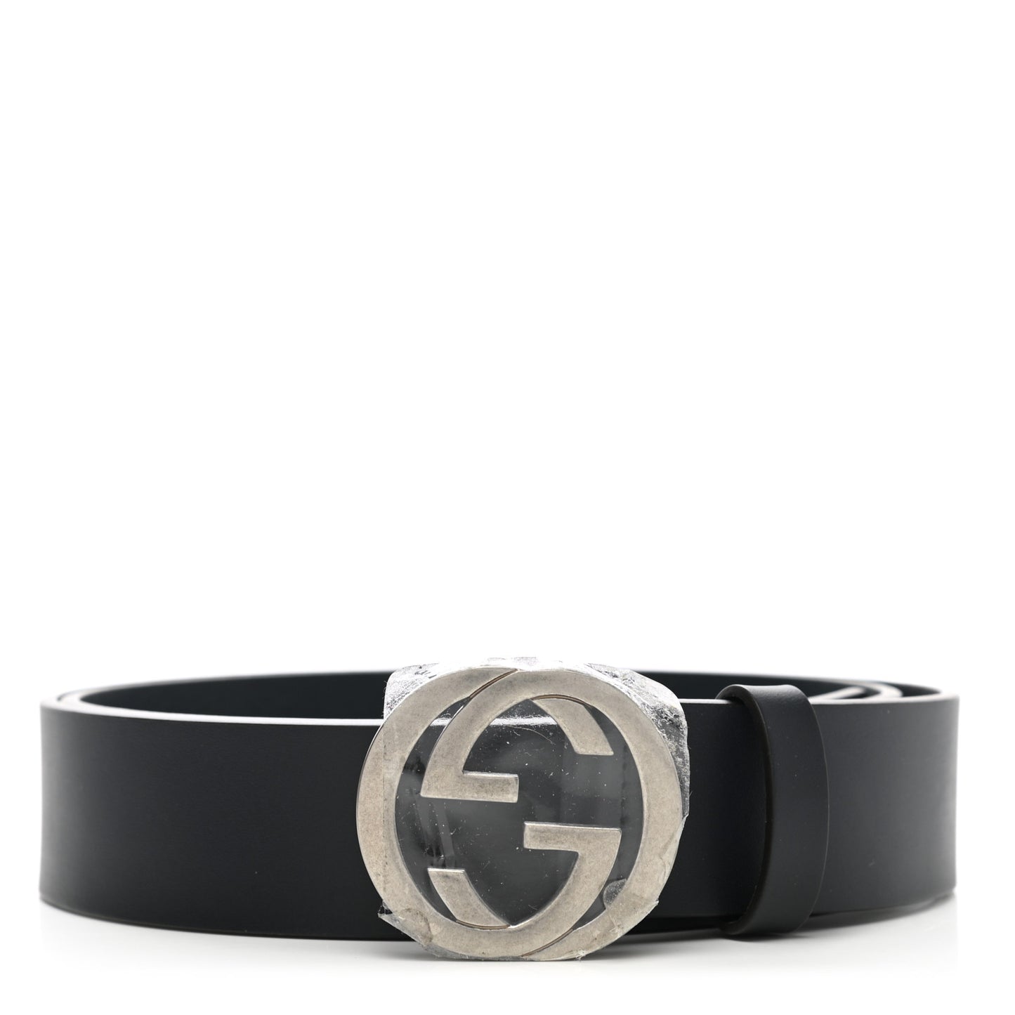 Selleria Calfskin Mens Interlocking G 37mm Belt 105 42 Black
