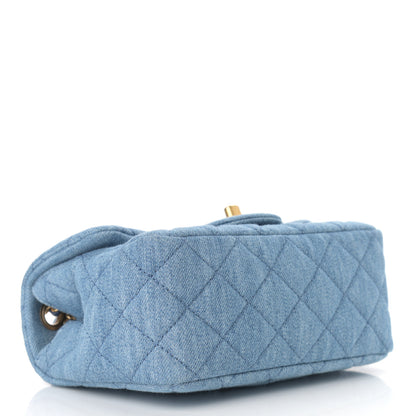 Chanel Denim Quilted Mini Pearl Crush Flap Blue 4 of 11