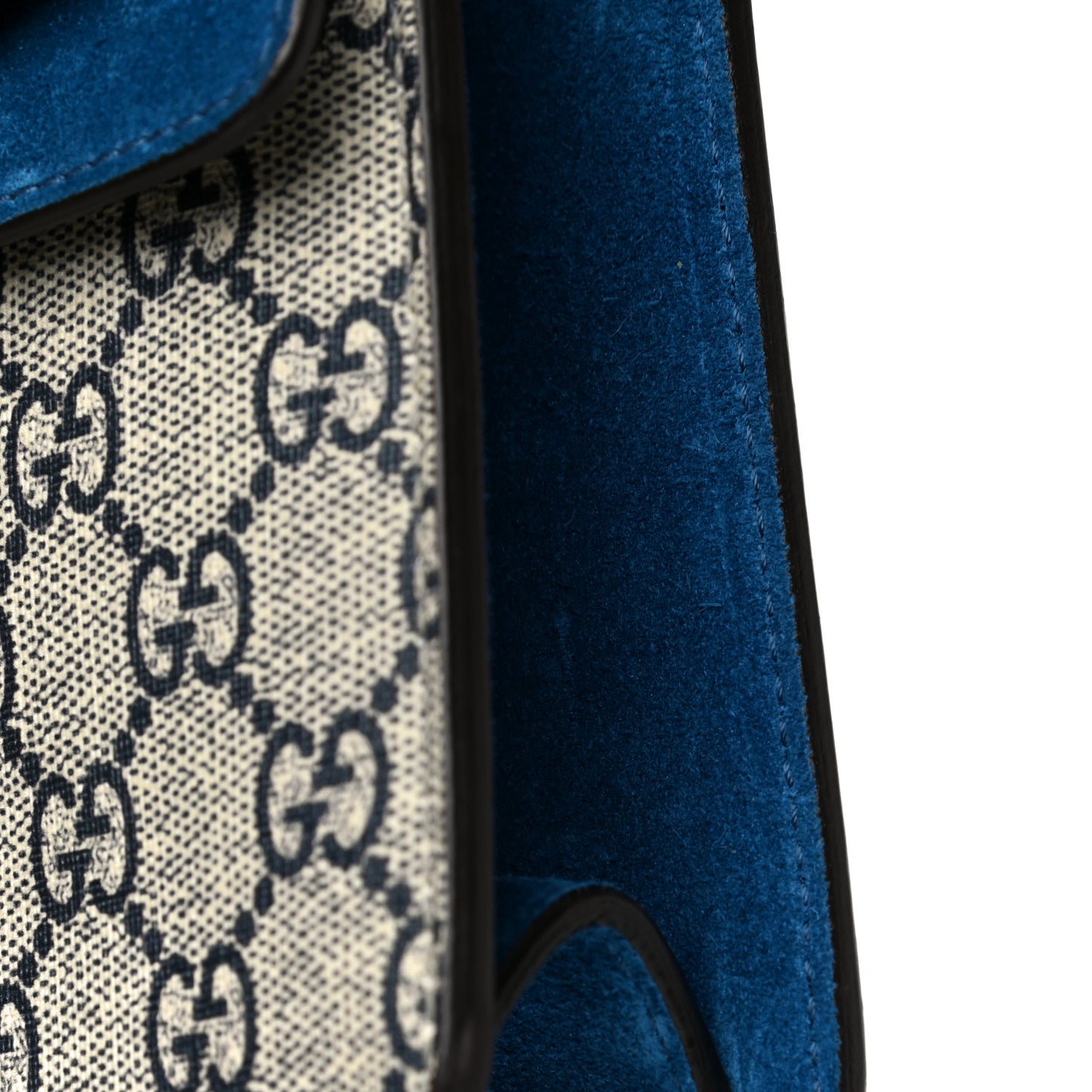 GG Supreme Monogram Blooms Mini Dionysus Shoulder Bag Beige Navy Vintage Blue