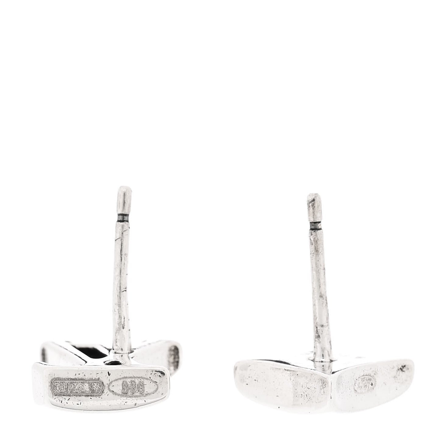 Sterling Silver Mens Sailor Stud Earrings