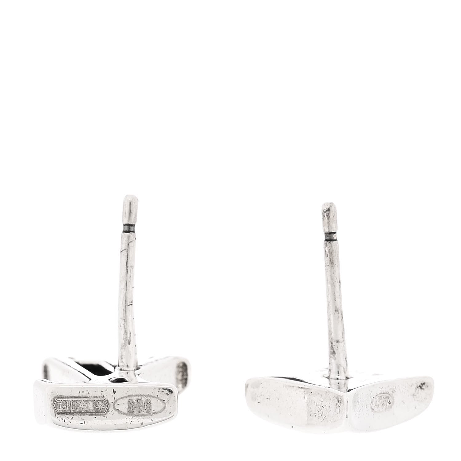 Louis Vuitton Sterling Silver Mens Sailor Stud Earrings 3 of 5