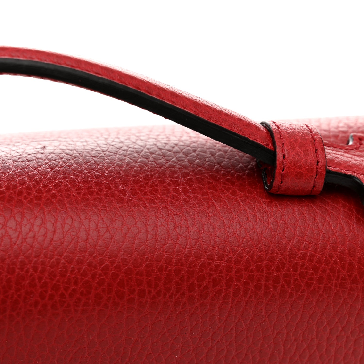 Gucci Dollar Calfskin Medium Interlocking G Top Handle Shoulder Bag Red 11 of 11