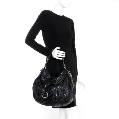 Gucci Python Icon Bit Shoulder Bag Black 3 of 10