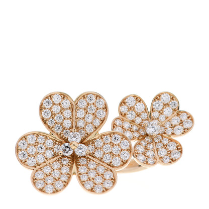 Van Cleef & Arpels 18K Yellow Gold Diamond Frivole Between The Finger Pave Ring 50 5.25 1 of 6