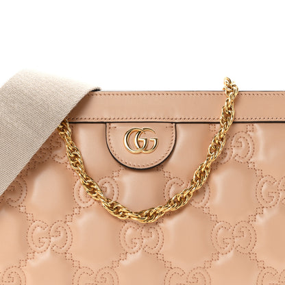 Gucci Calfskin GG Matelasse Small Slim Chain Shoulder Bag Naturale 8 of 10