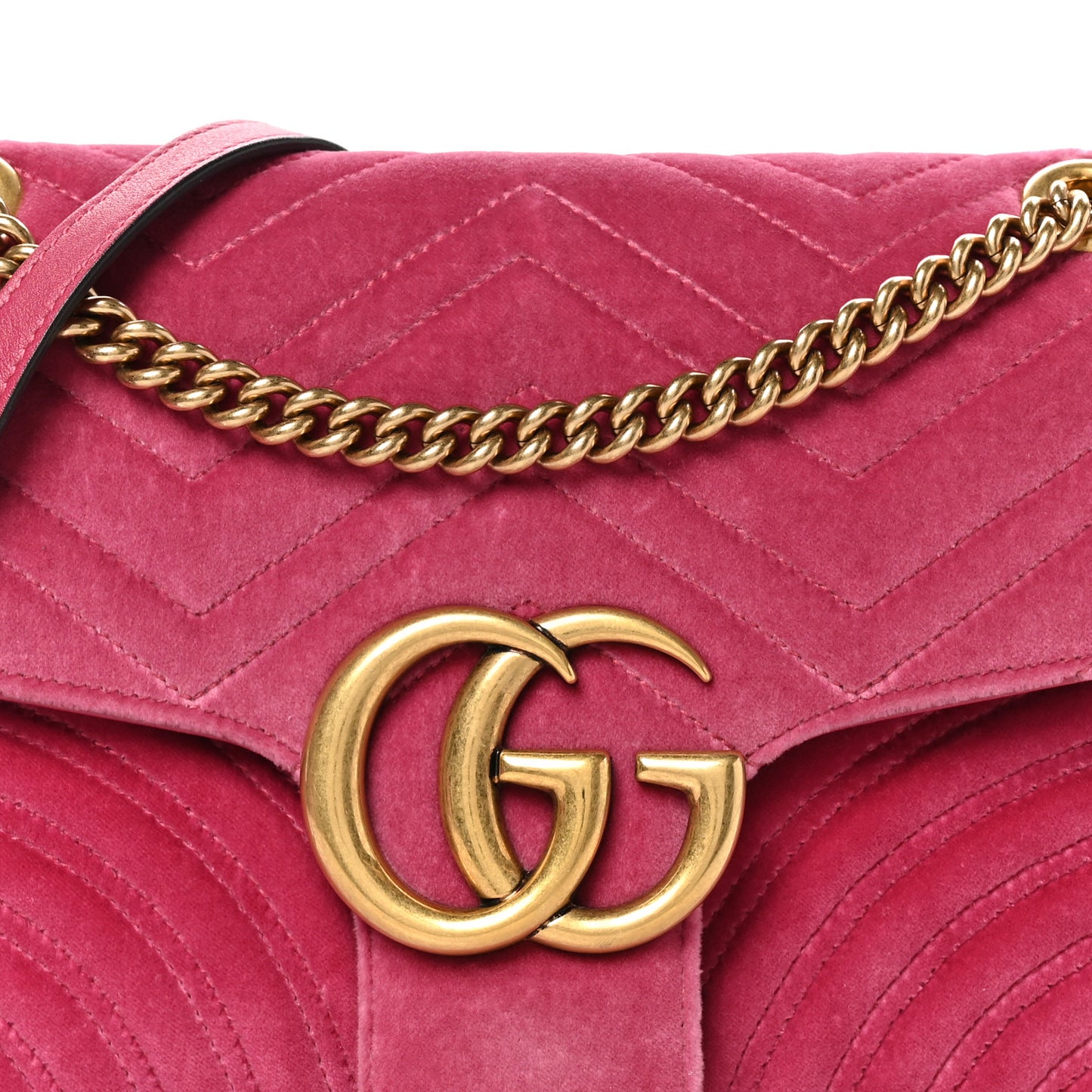 Velvet Matelasse Medium GG Marmont Shoulder Bag Light Raspberry Rose