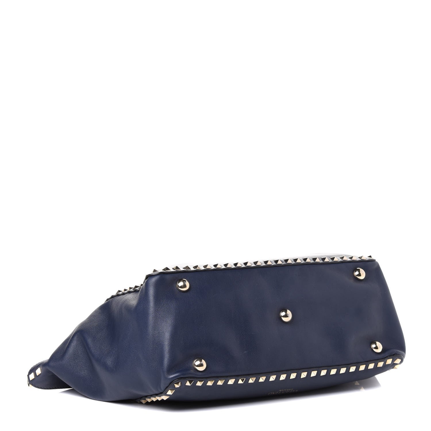 Valentino Garavani Vitello Medium Rockstud Tote Marine 3 of 5