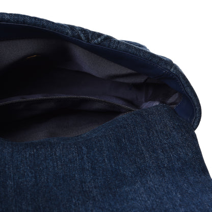 Chanel Denim Quilted Large 19 Flap Blue 4 of 12