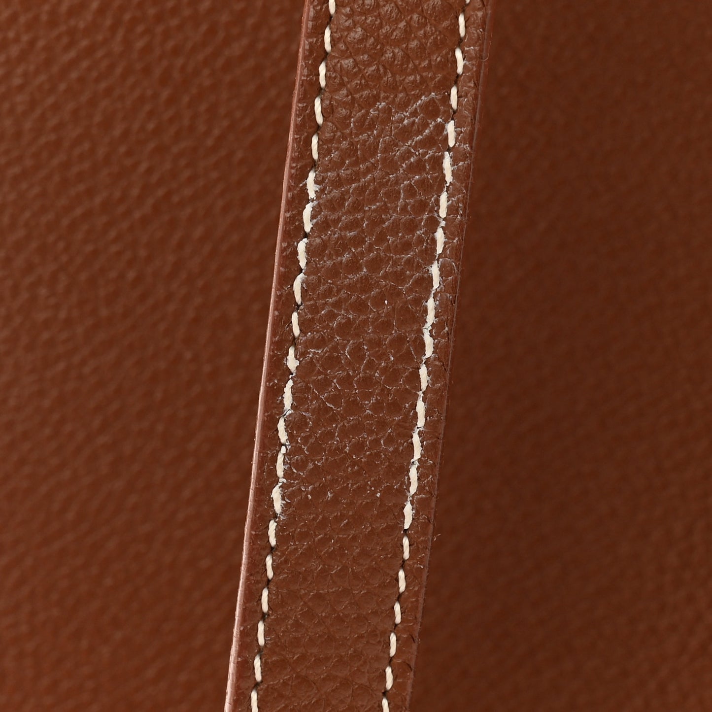 Grained Calfskin Topstitch Small Sac De Jour Saddle