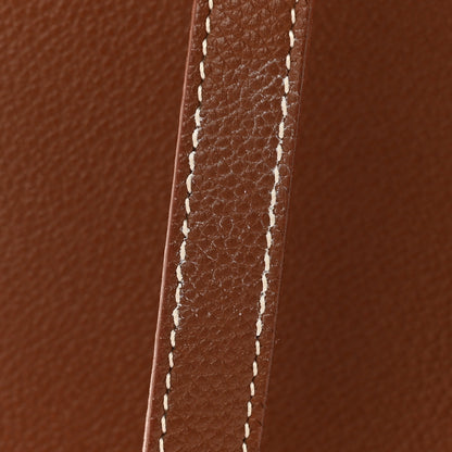 Saint Laurent Grained Calfskin Topstitch Small Sac De Jour Saddle 12 of 13