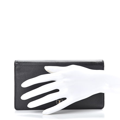Chanel Grained Calfskin Yen Wallet Black 2 of 8