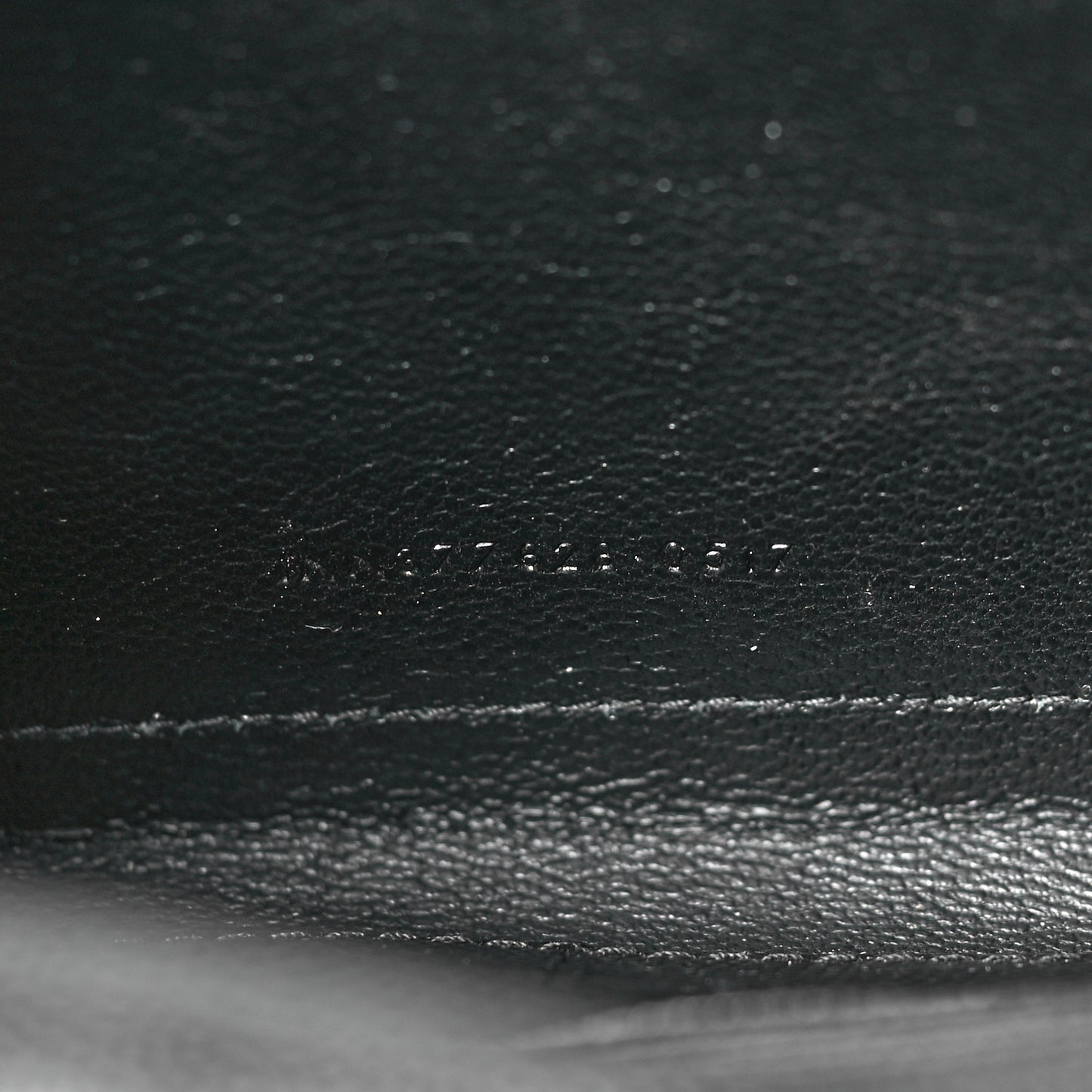 Grain De Poudre Matelasse Chevron Monogram Chain Wallet Black