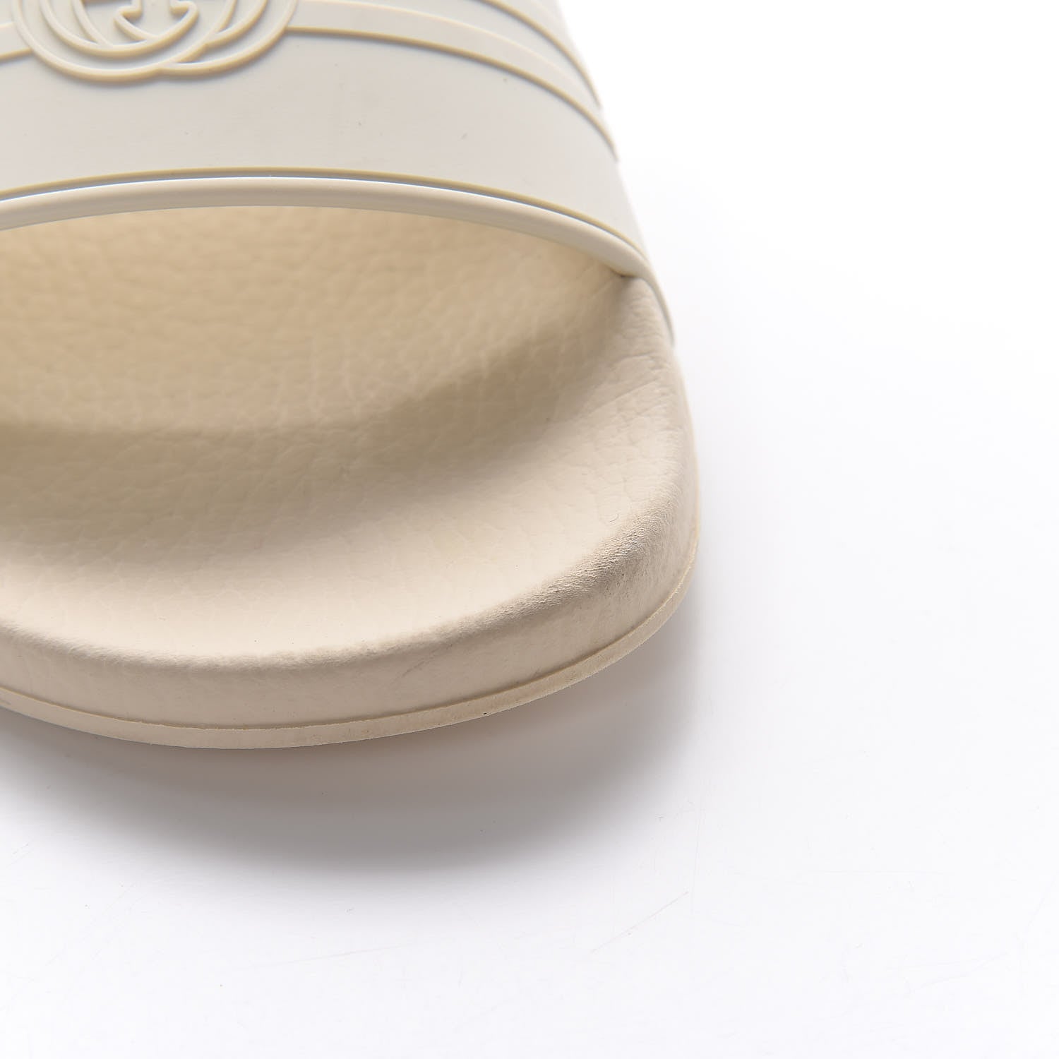 Gucci Rubber Womens Logo Slide Sandals 38 Off White 12 of 15